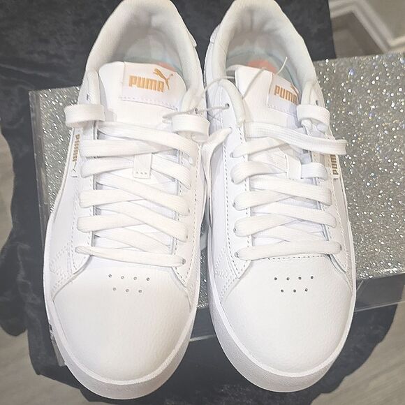 Puma Jada DBoss Sneakers- White/Team Gold - Picture 8 of 9